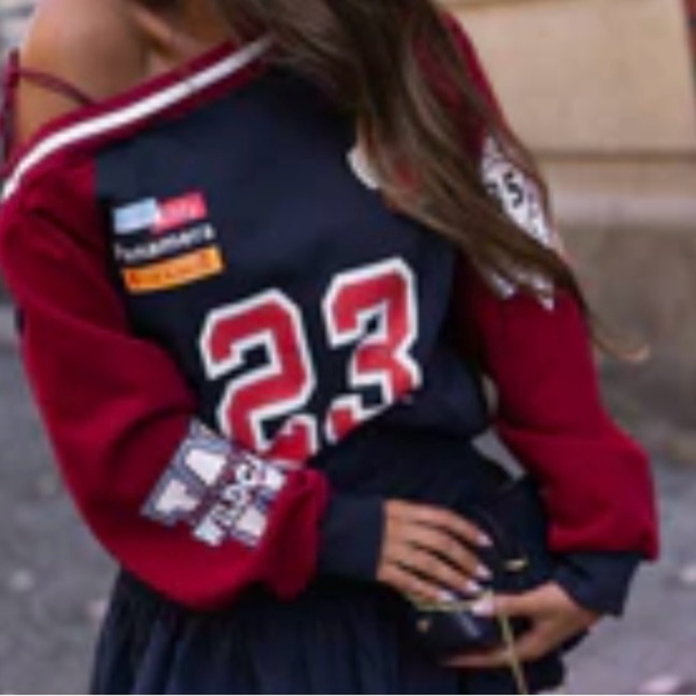 Off Shoulder Stylish Jersey Women's Sweater
